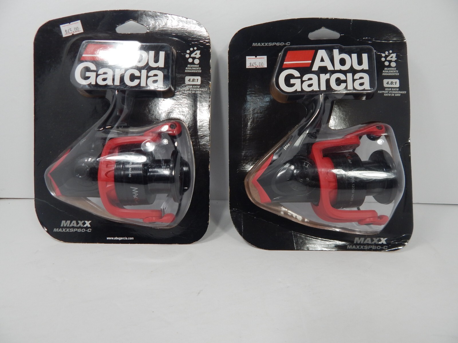 (2) ABU-GARCIA MAXXSP60, Spinning Reel, 4.8:1, Drag 20lb, 20/200yd, 27″ per turn