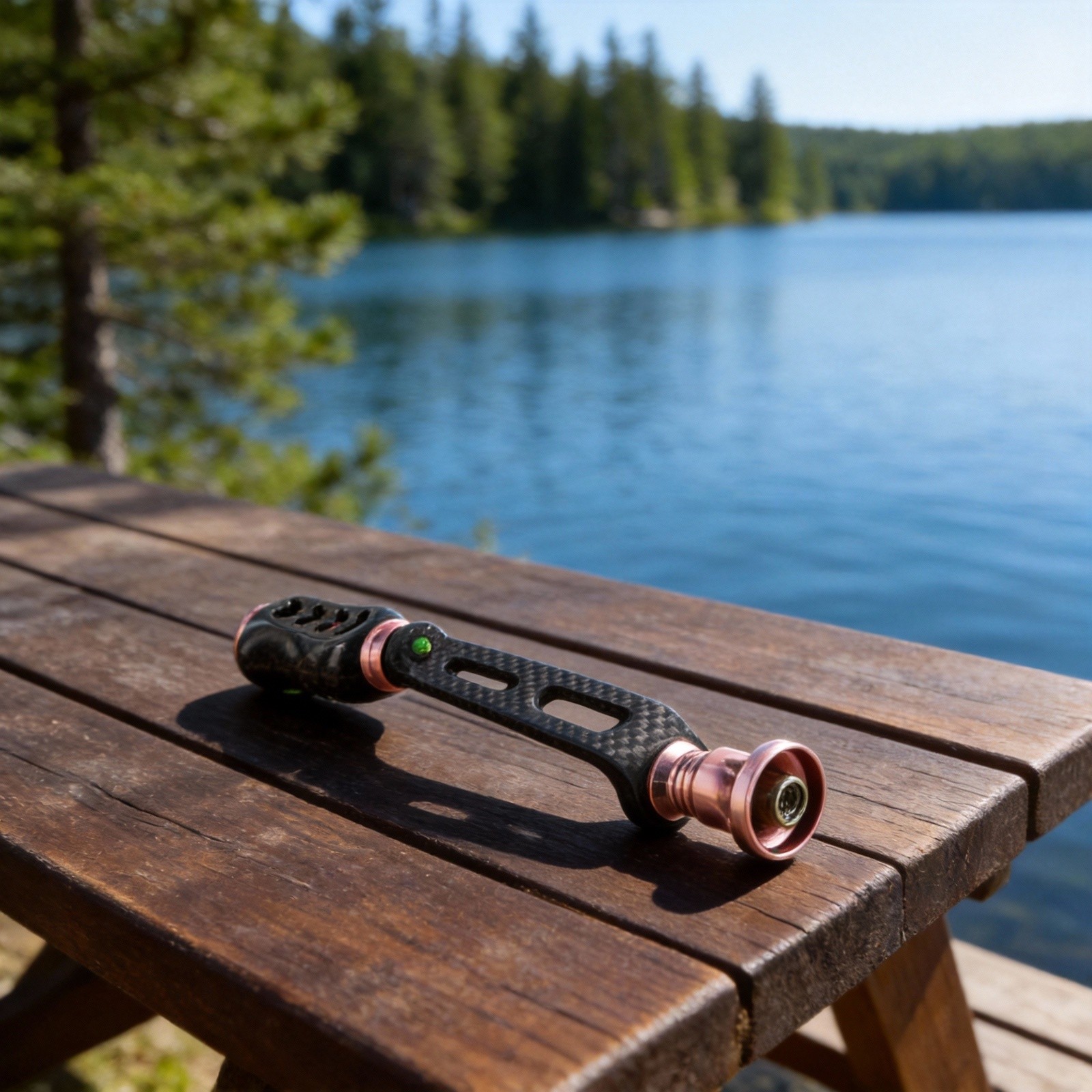 FOR DAIWA FOR FUEGO Screw in spinnings reel Carbon single arm handle Modified