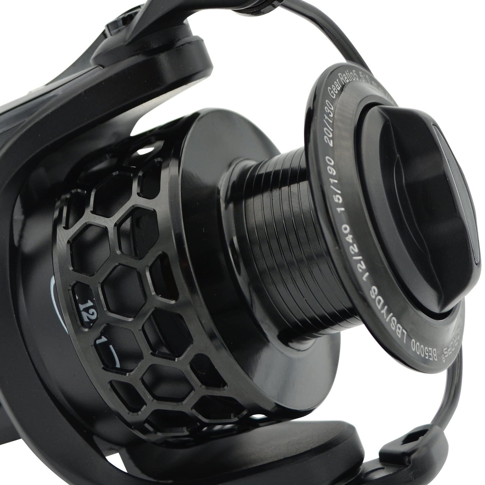 Fishdrops Spinning Fishing Reels 12+1BB Ultra Lightweight Carved Aluminum Spo…