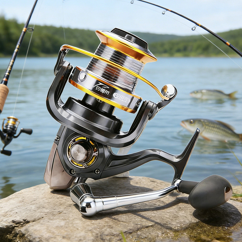 9000 Series Spinning Fishing Reel Full Metal Big Sea Casting Max Drag 55LB