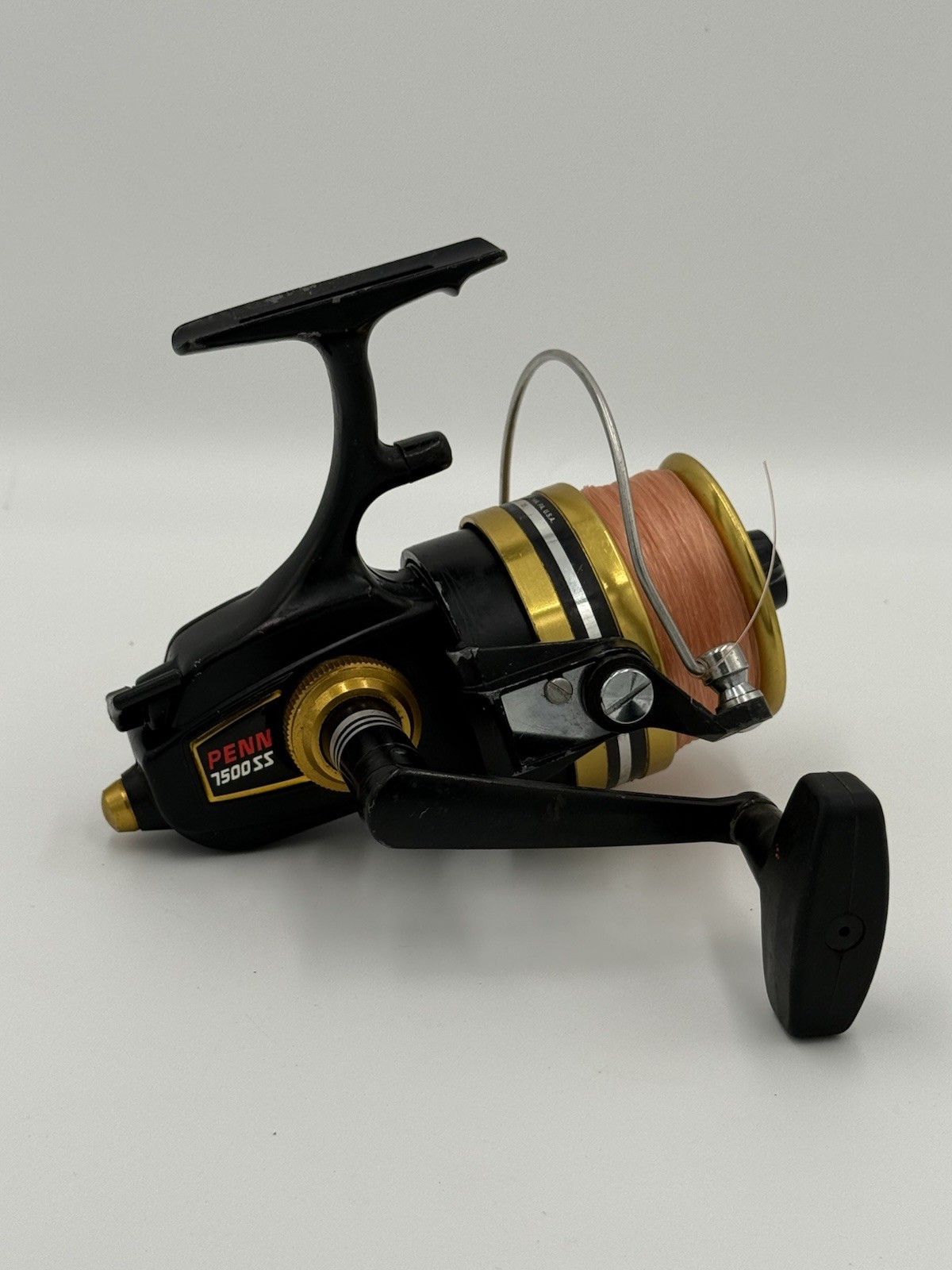 PENN 7500SS Skirted Spool Spinning Reel Black/Gold 4.6:1, Used Smooth Working