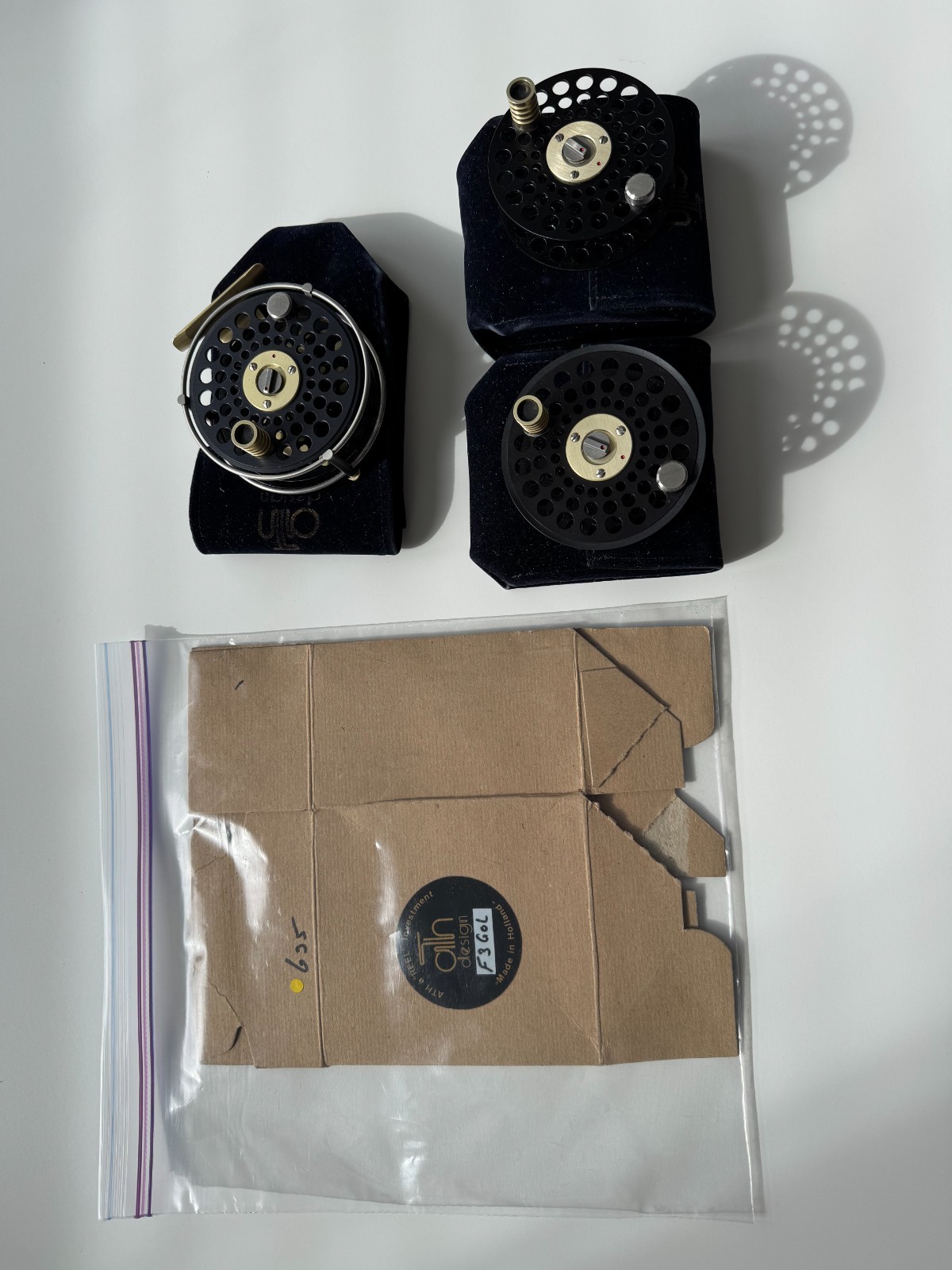 Ari t’Hart Lake Taupo F3 #0634 Early Dutch Rubber Lip LHW 2 Extra Spools Box