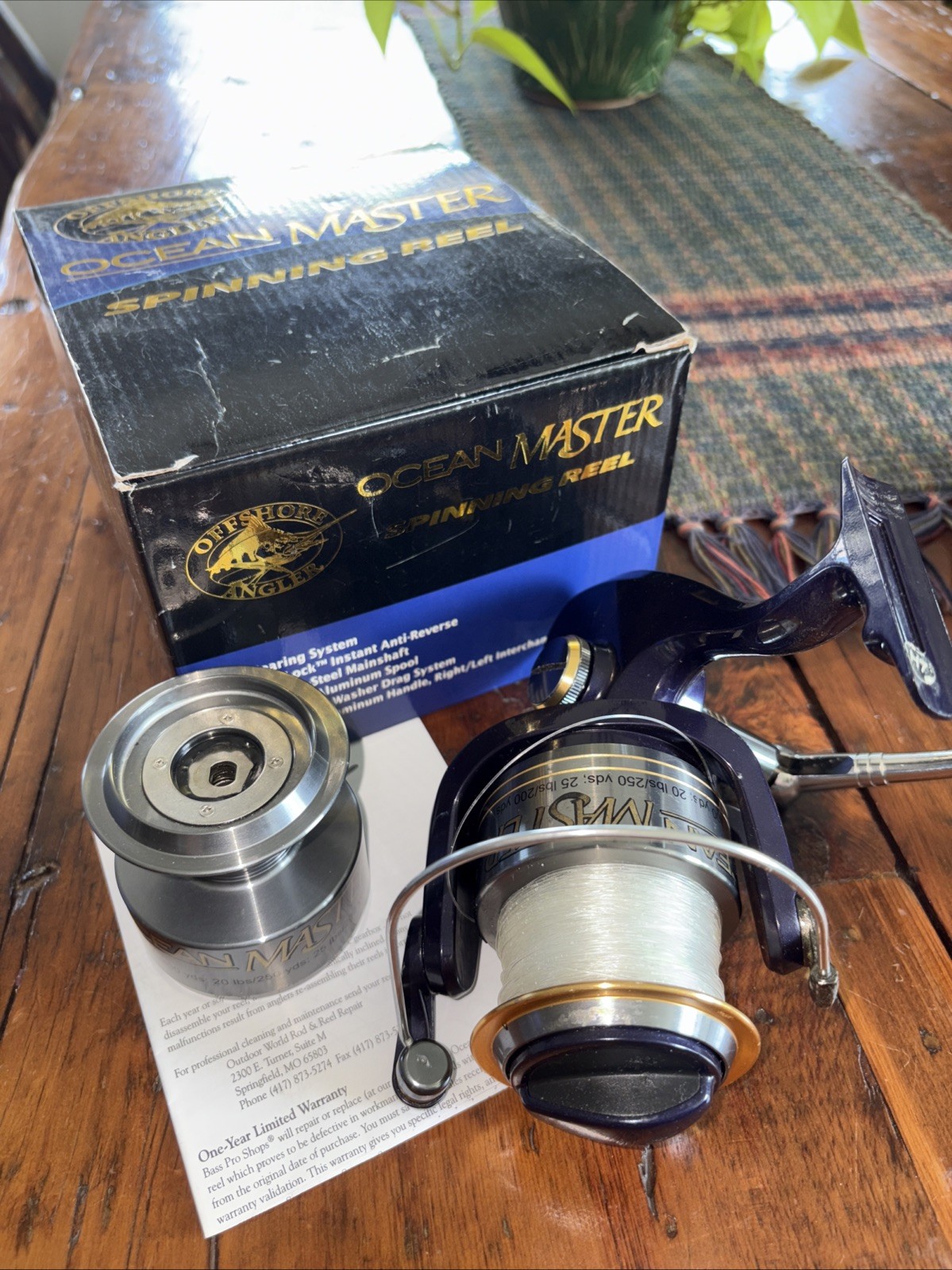 OFFSHORE ANGLER OCEAN MASTER OM70 SPINNING REEL W EXTRA SPOOL – 8 BEARING SYSTEM