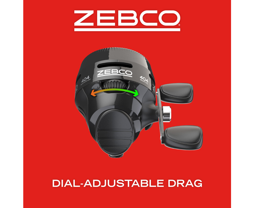 Zebco 404 Spincasting Fishing Reel 2.8:1 Gear Ratio 15 lb test line 404MBK NIP