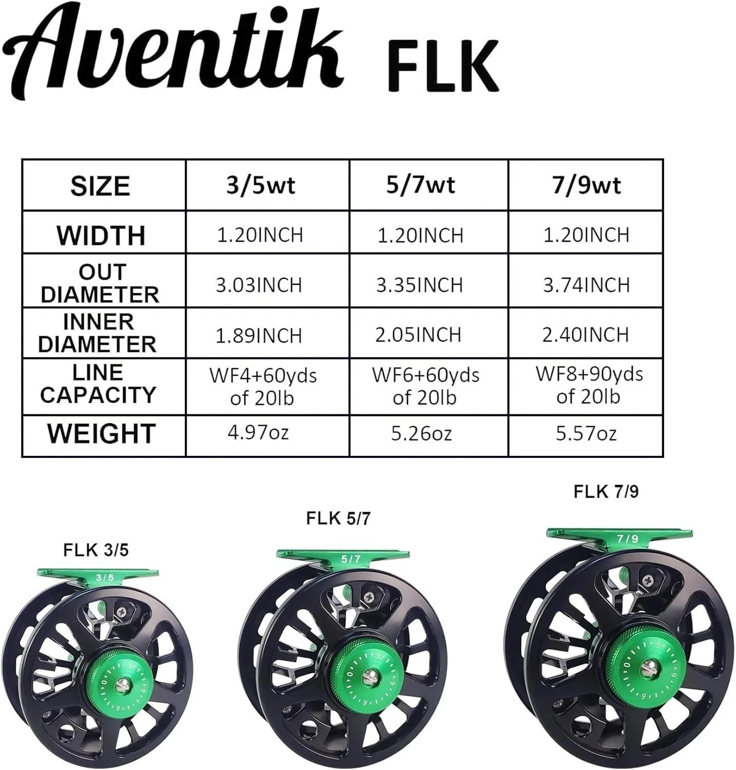 5/7wt Large Arbor Fly Fishing Reel – Effortless Drag & Adjustable Handle