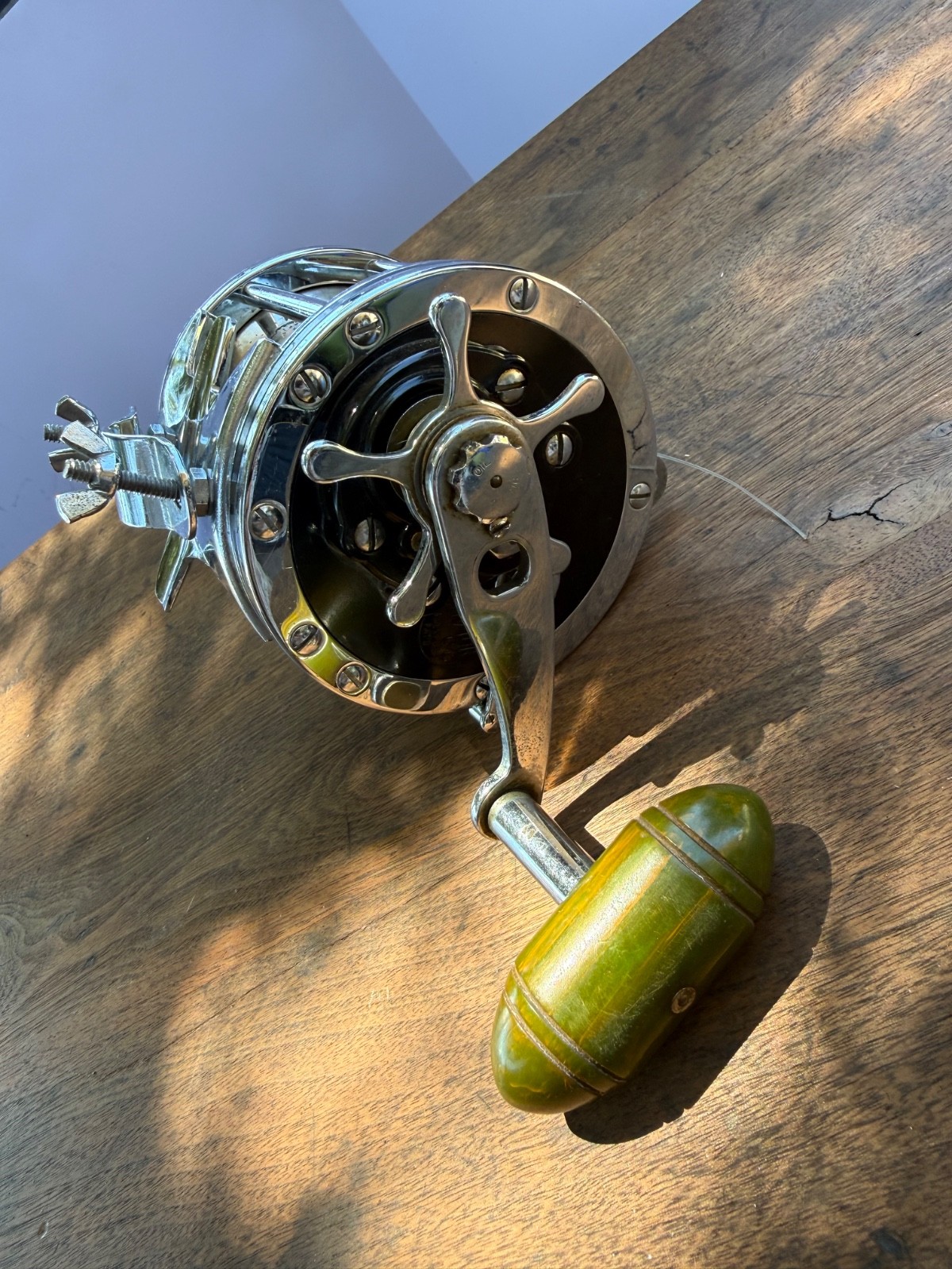 Vintage Penn Senator 114 6/0 Big Game Saltwater Reel Green Handle USA Nice!