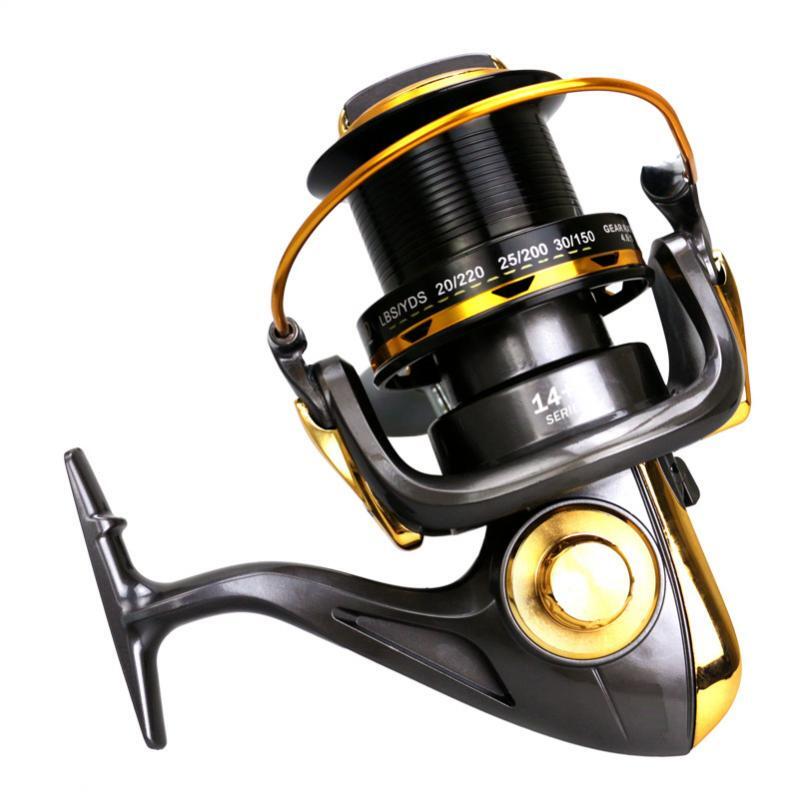 11000 Series Saltwater Spinning Reel Fishing 14+1BB 4.6:1 Up to 55LB Max Drag