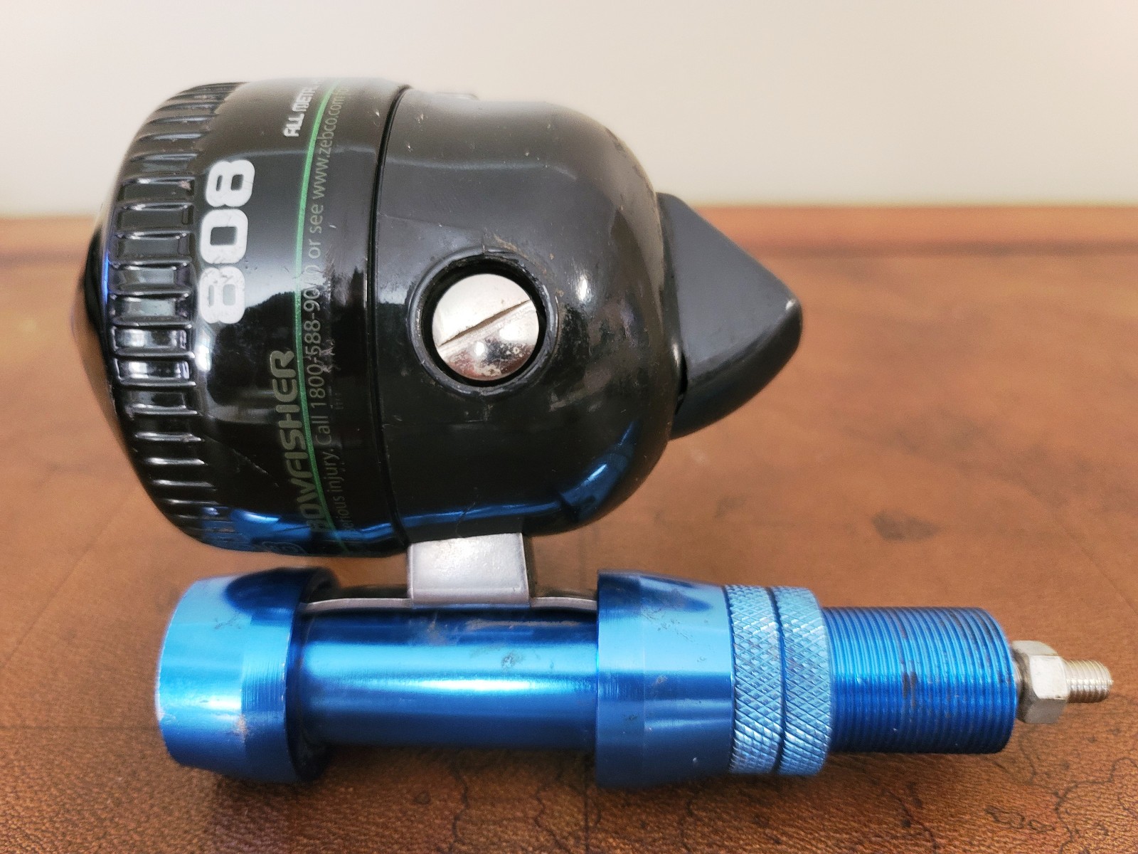 ZEBCO 808 Bowfisher Fishing Reel & Reel Stabilizer Fits Bear Bows & Similar