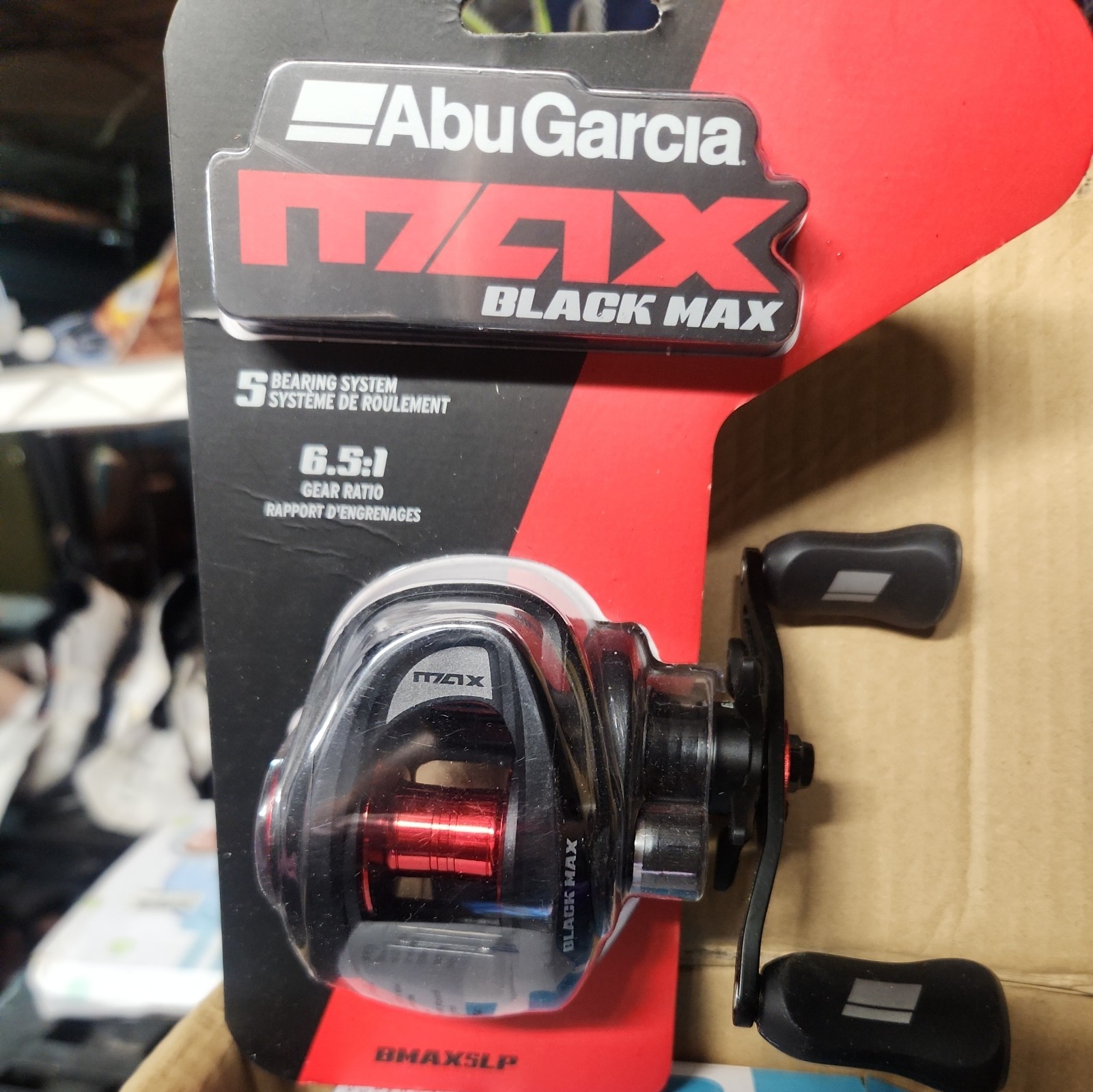 ABU GARCIA MAX BLACK MAX REEL 6.5:1 GEAR RATIO 5 BEARING SYSTEM REEL BMAX5LP NEW