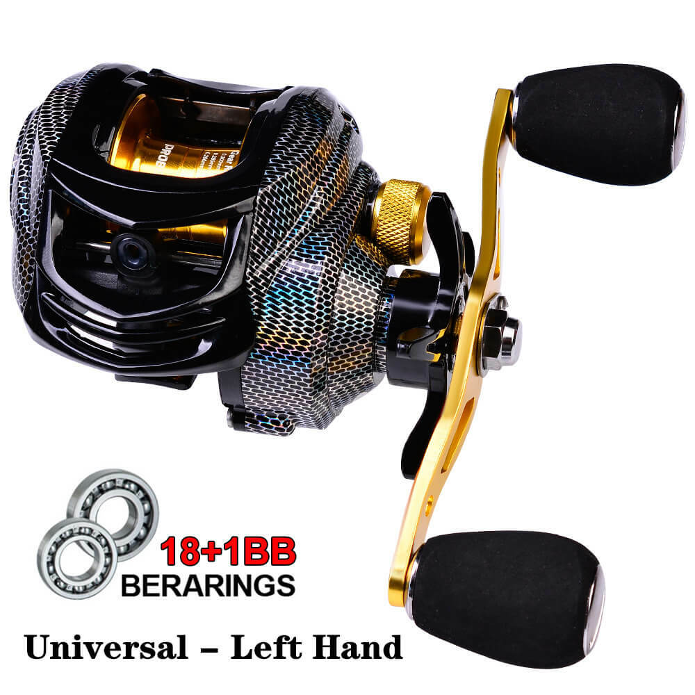 18+1BB Baitcasting Reel Fishing Baitcaster Reels 7.2:1 High Speed Double Brake