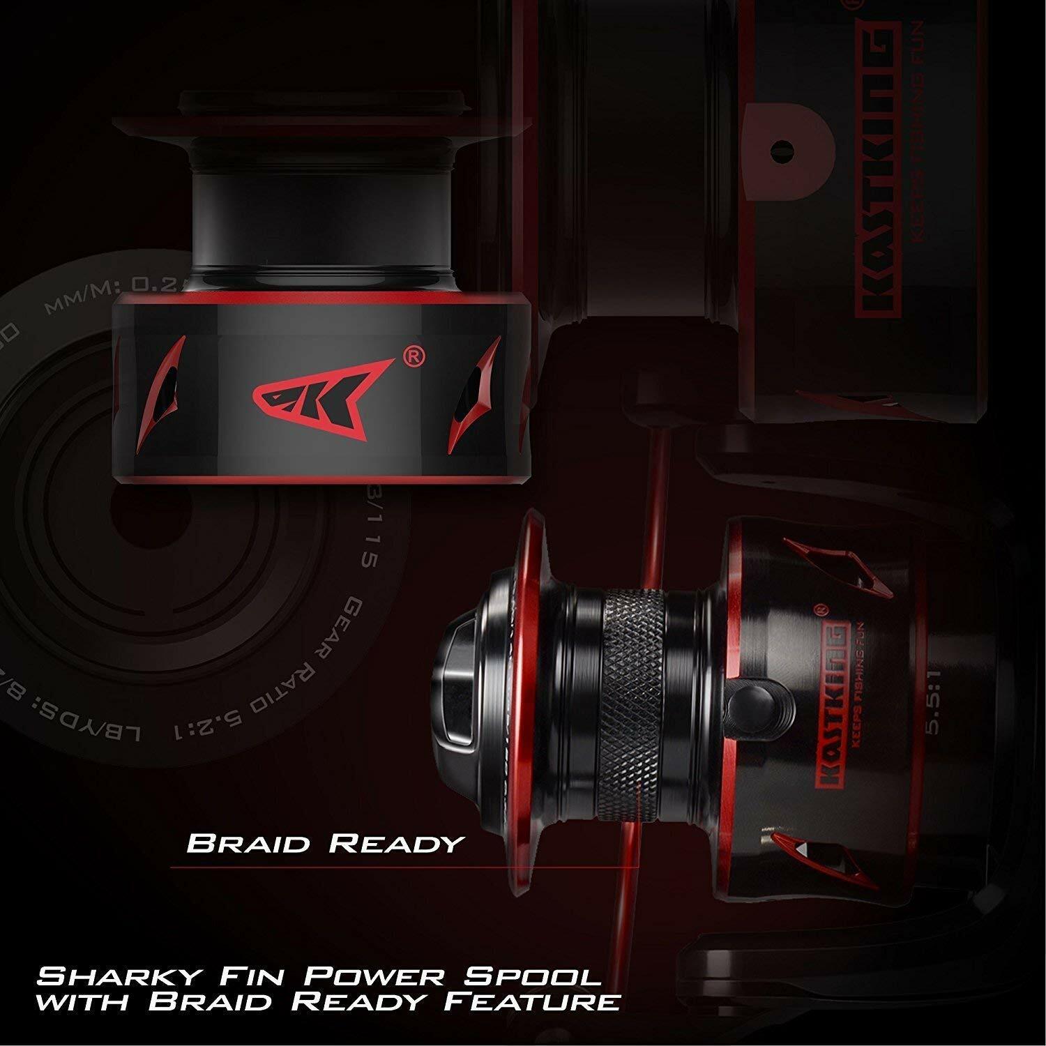 KastKing Sharky Baitfeeder III 3000 Spinning Reel Live Liner Reels + Spare Spool