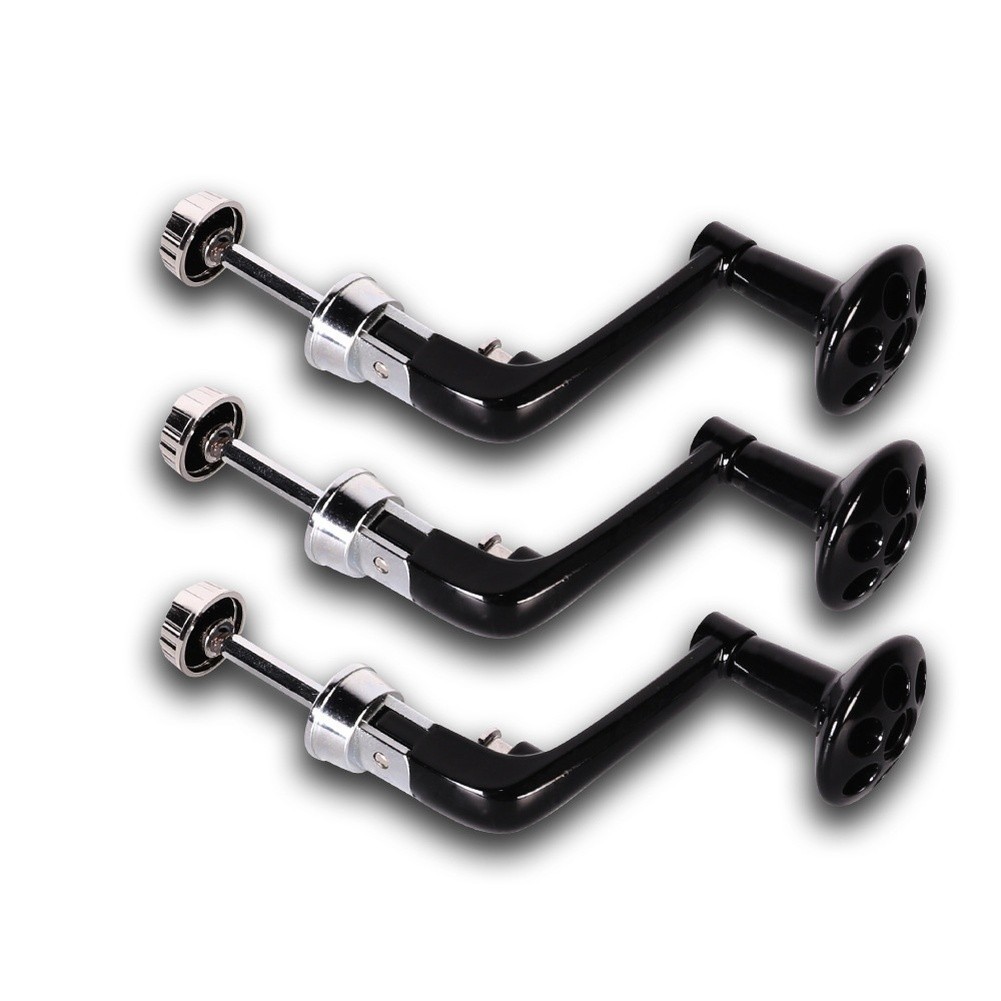Black Aluminum Fishing Reel Handle Arm 1.9 x 0.5 x 0.3 cm for 1000-7000 Reels