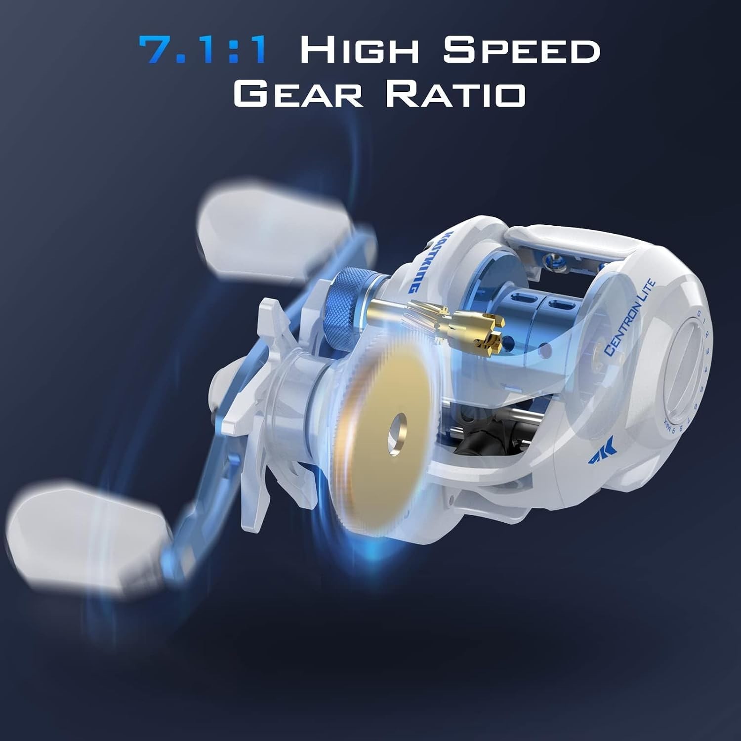 High Power Baitcaster Reel 7.6 oz | 7.1:1 Gear Ratio, 5+1 BB