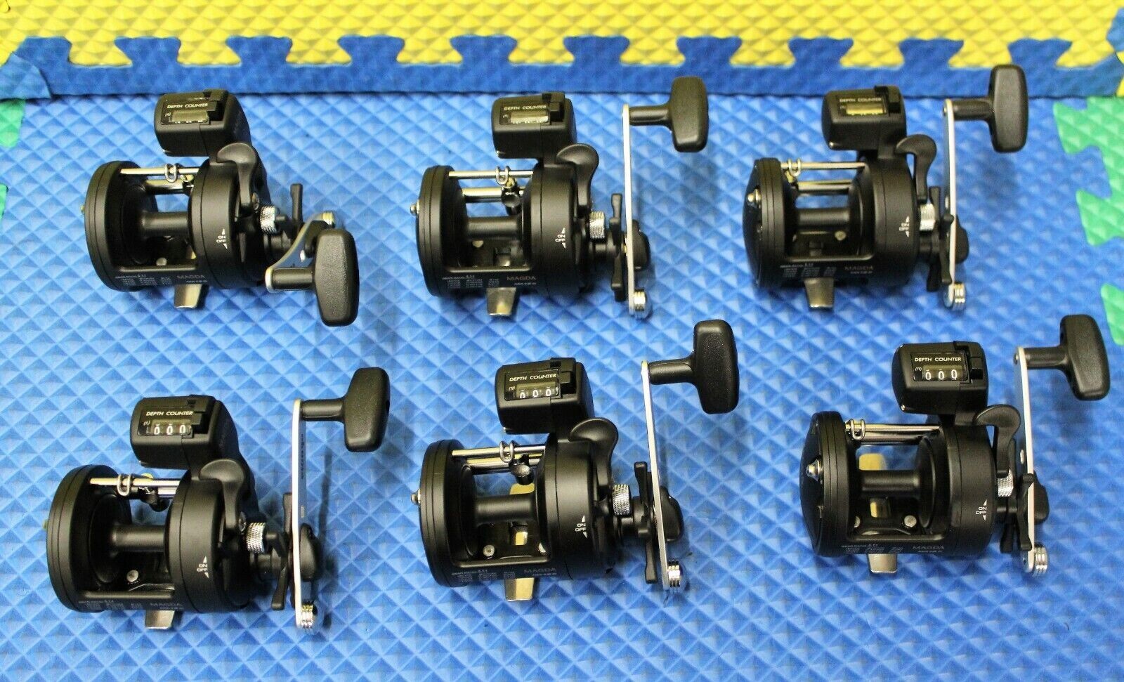 Okuma Magda Line Counter Trolling Reels MA 15D 6-Pack