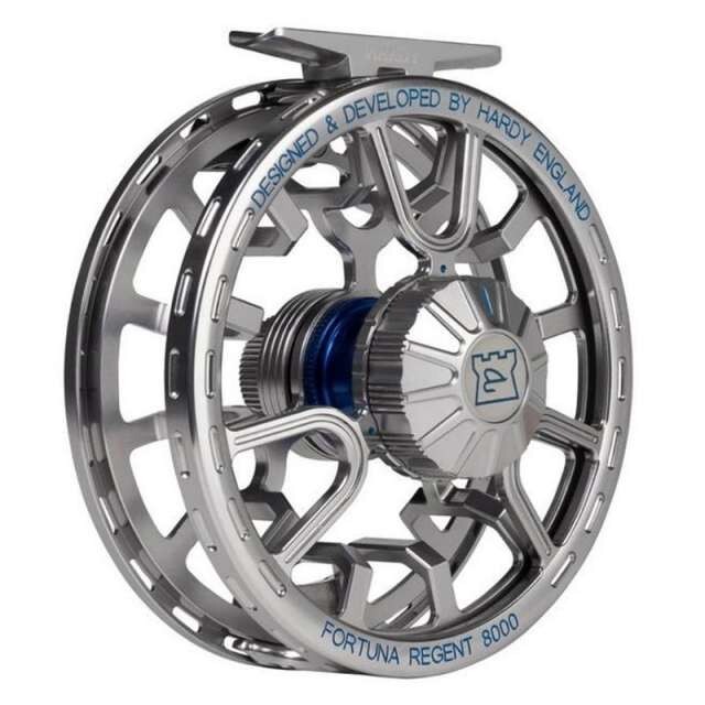 HARDY FORTUNA REGENT 8000 FLY REEL FREE $100 LINE!–SILVER 7-9 WT. SEALED DRAG