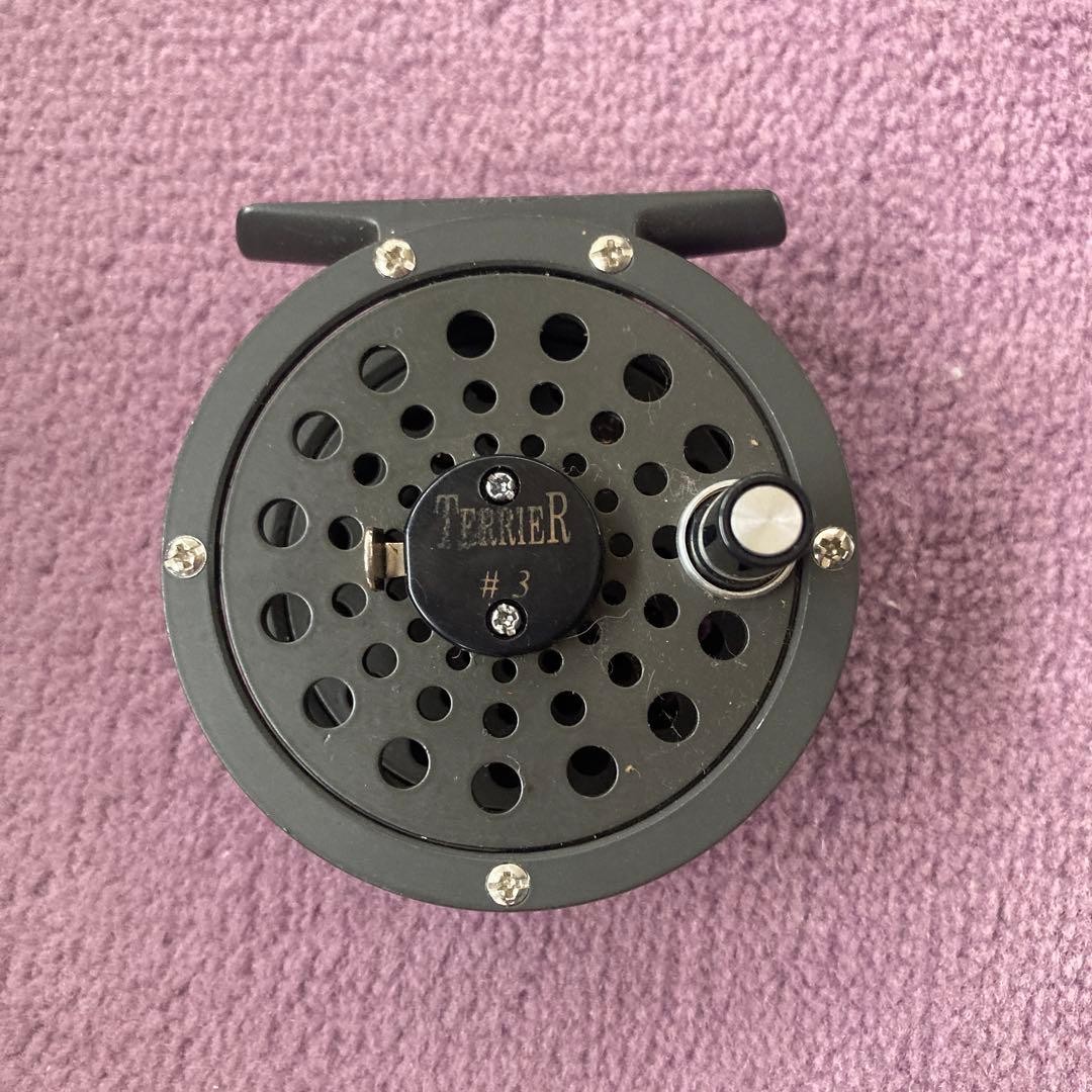 Terrier Terrier #3 Fly Reel Lightweight Durable Metal Black 7cm Diameter