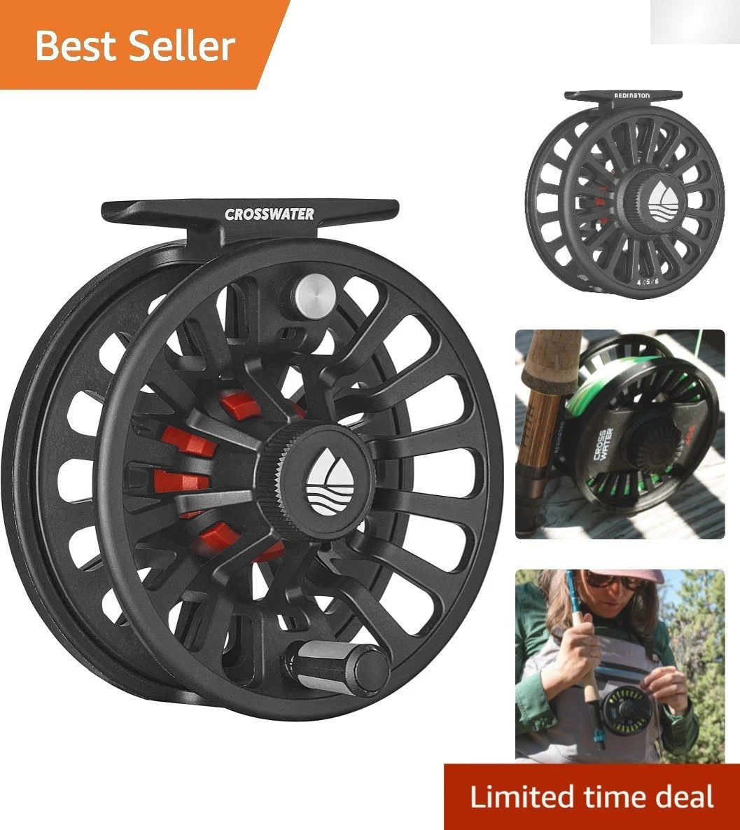 Lightweight Crosswater IV Fly Fishing Reel – Durable Composite Material, 0.23kg
