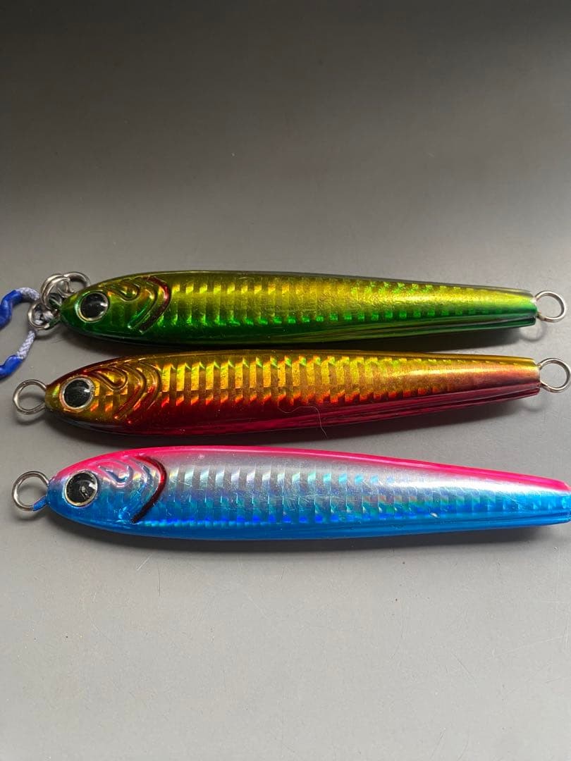Metal Jig 180g Set of 3 Green Gold Orange Blue Pink Fishing Equipment Japan