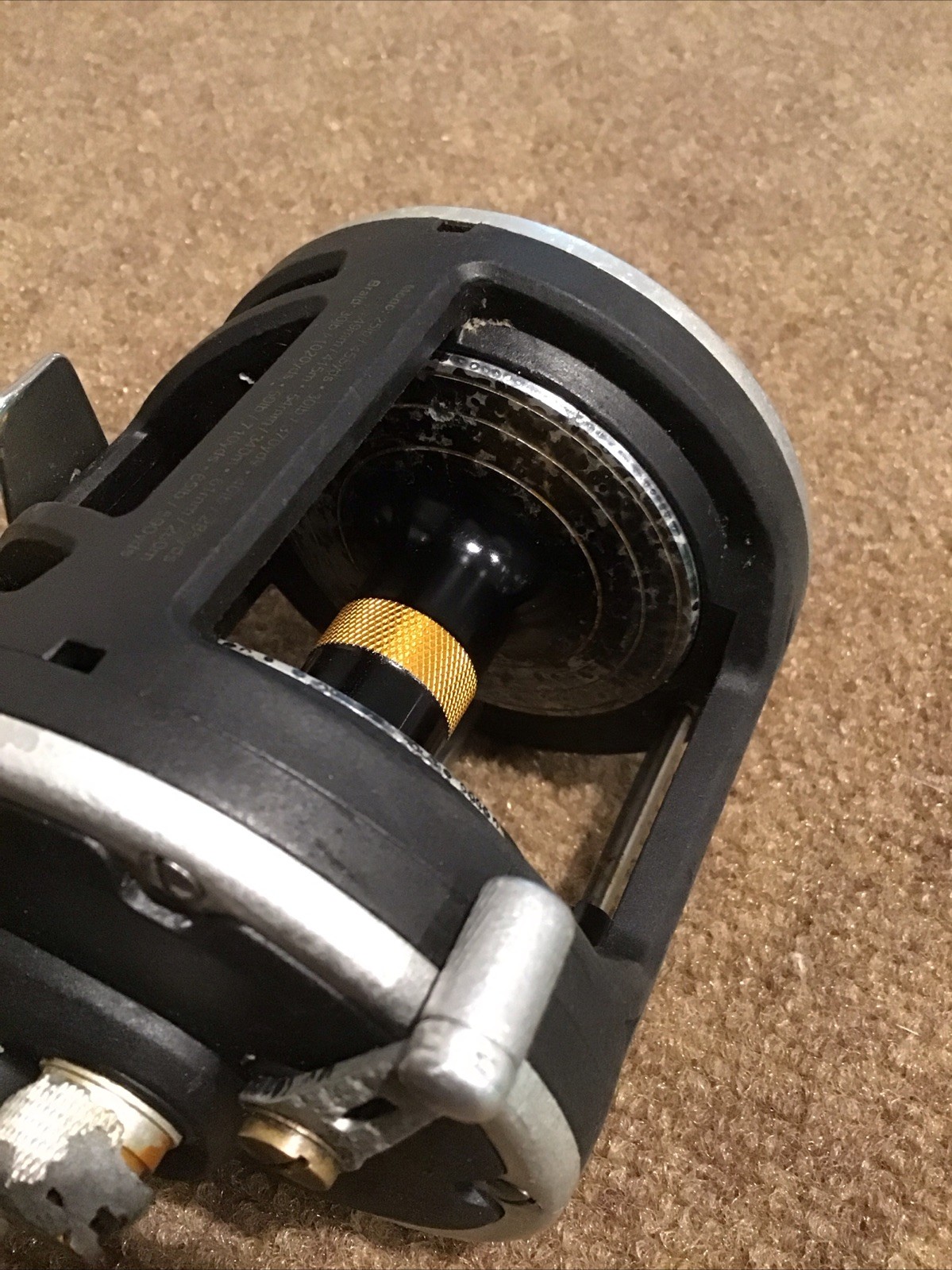PENN FISHING SQUALL 30LW w/ Rod Clamp Very Used Distressed Trolling Reel