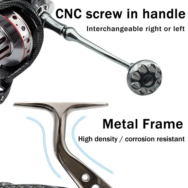 High Capacity Saltwater Spinning Reel 10000 12000, Full Metal Frame, 31LB Drag,