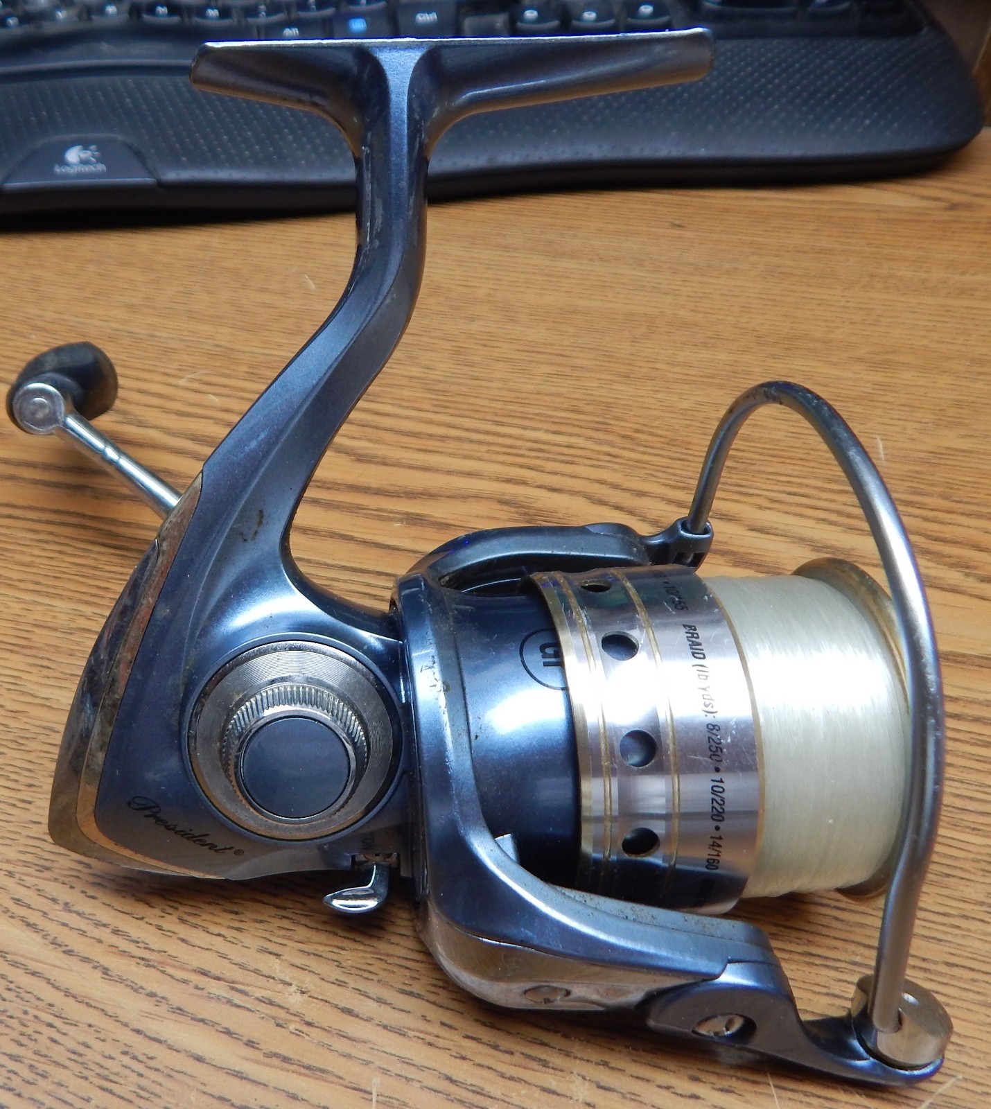 PFLUEGER PRESIDENT 6935 SPINNING REEL USED WORKS GOOD NO BOX LQQK