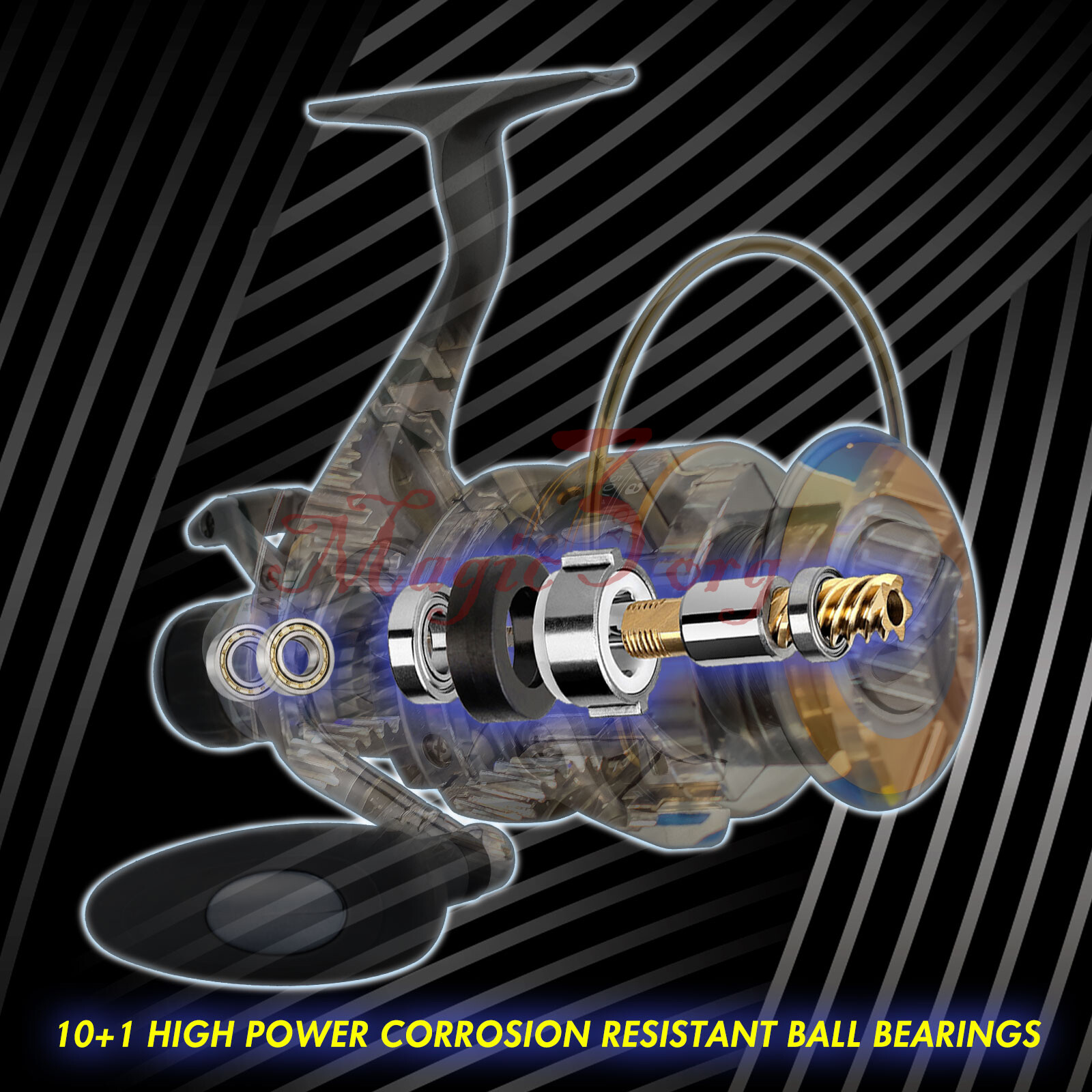 Fishing Spinning Reel Dual Drag 3000 Lightweight Ultra Smooth Freshwater Bass