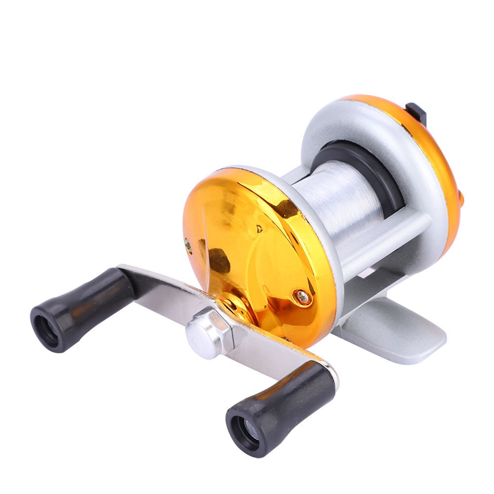 Deukio Portable Winter Ice Fishing Reel Wheel With Wire Outdoor Casting Tackle