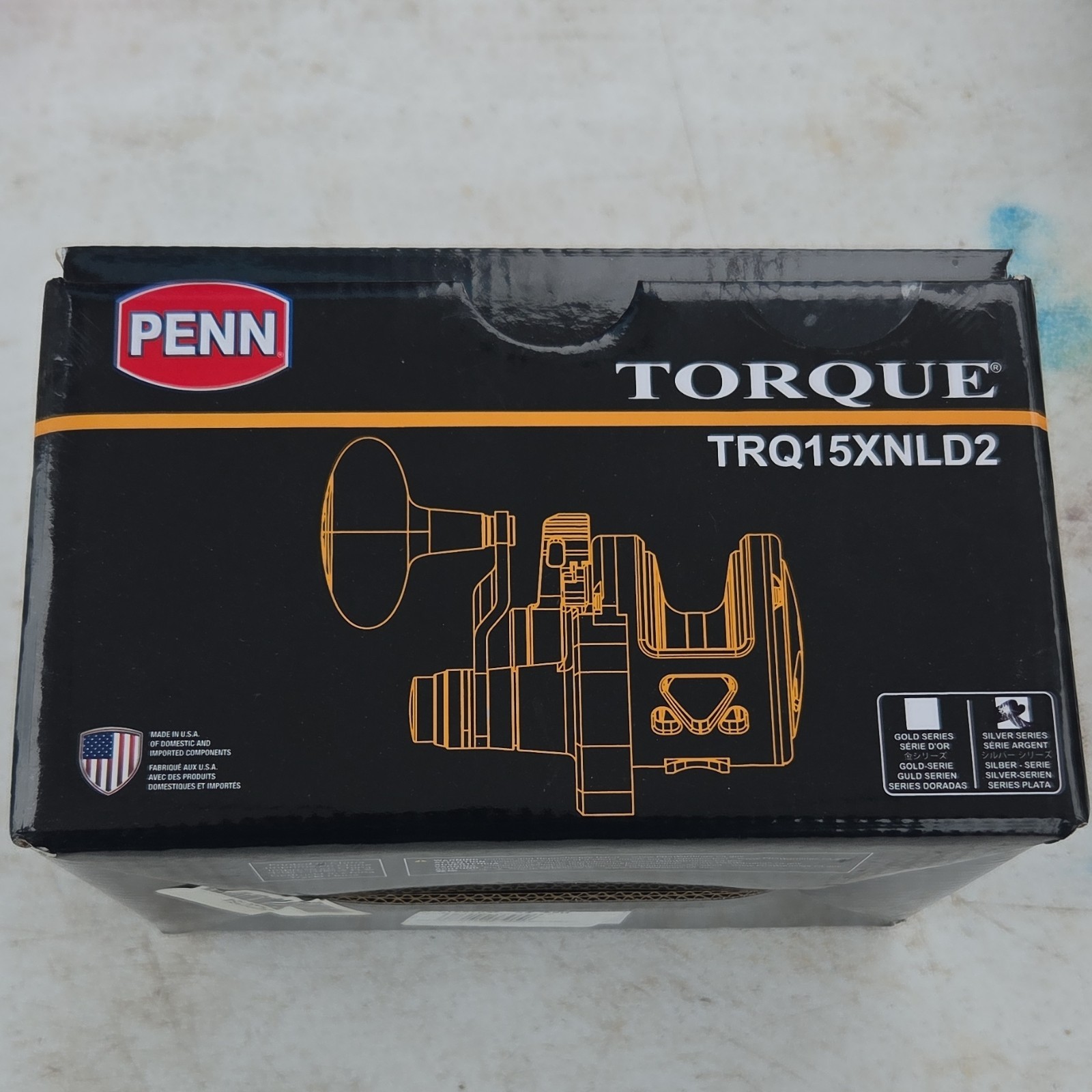 Penn Torque TRQ15XNLD2 Conventional Reel Silver Black Metal Star Drag Torque