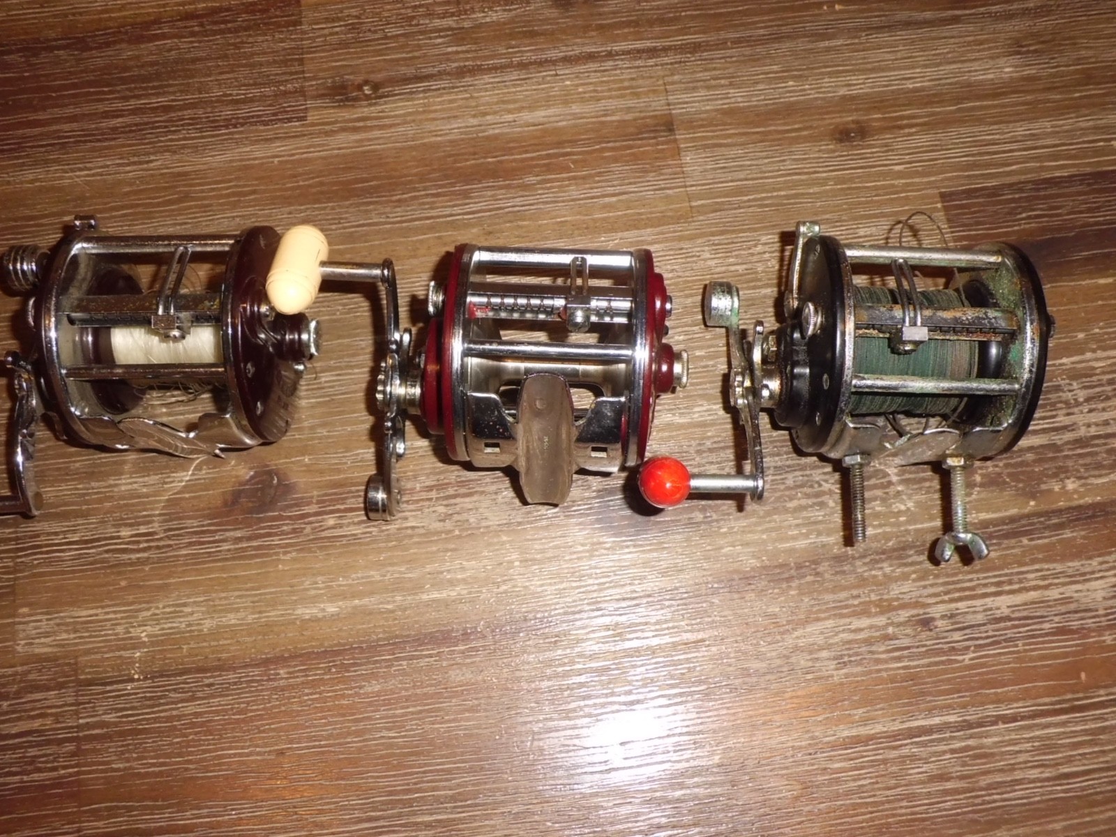 3- Vintage PENN Peer 209 Level Wind Conventional Reels made in USA