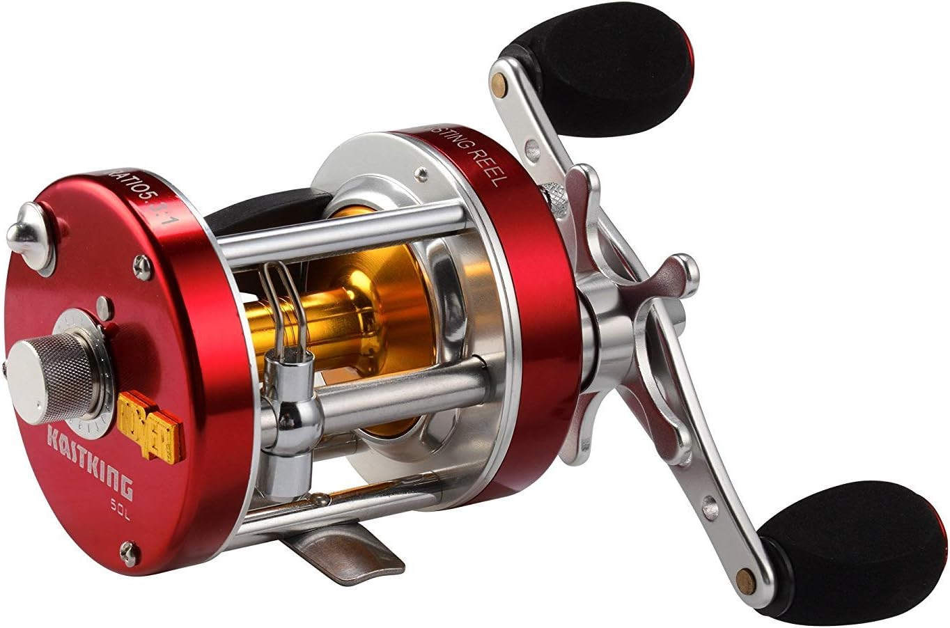 Rover round Baitcasting Fishing Reel, Perfect Conventional Reel for Catfish, Sal