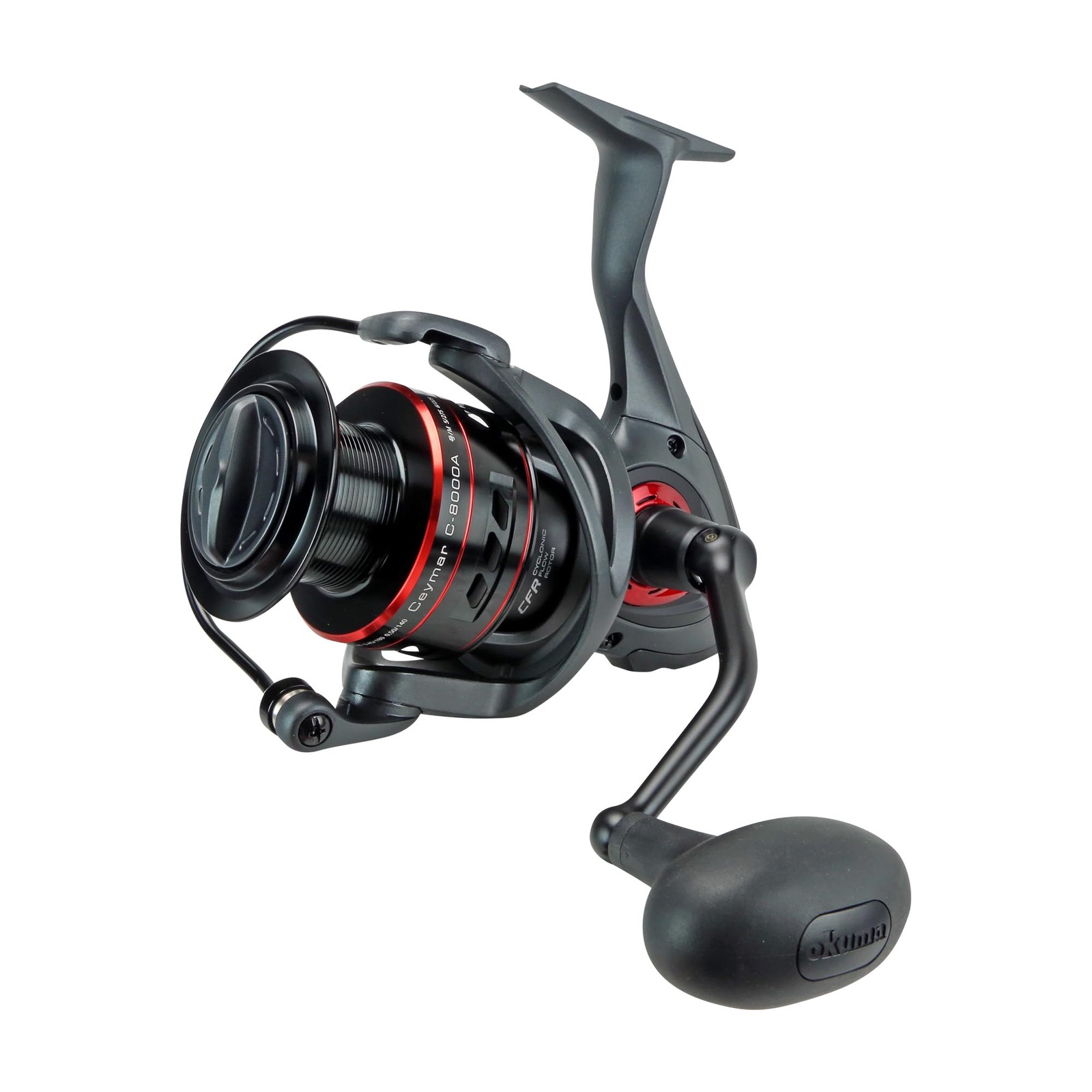 Okuma Ceymar A Series Flite Drive Lightweight 8BB Spinning 8000, Gun Metal