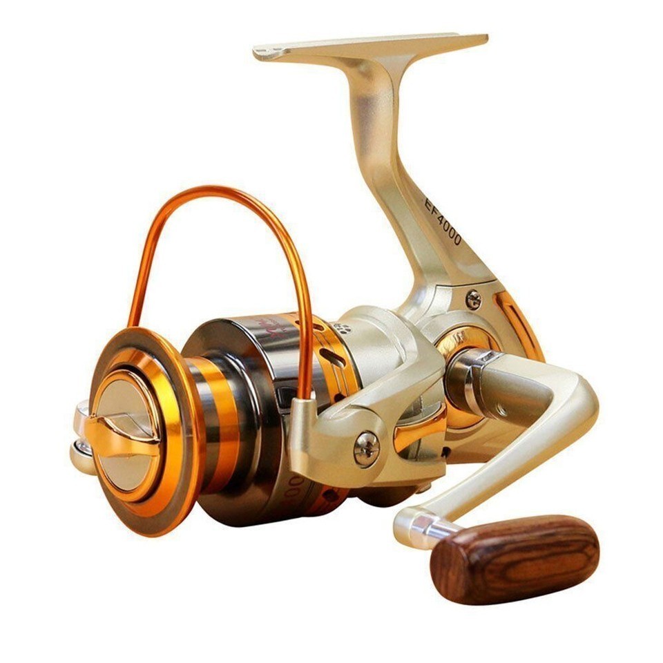 Fishing Spinning Reel Roller 12BBs Metal Spool Wood Handle EF1000-EF9000 5.2:1