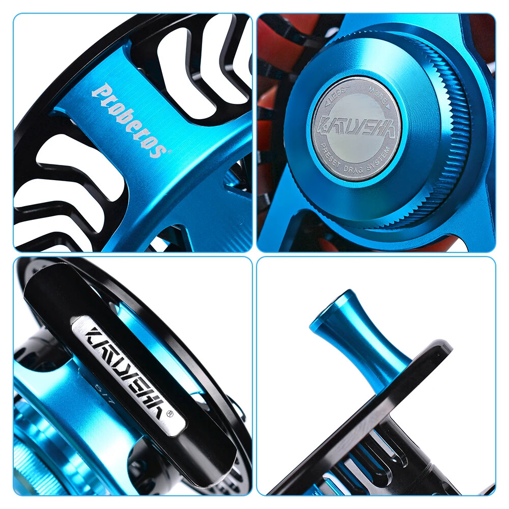 Aluminum Fly Fishing Reel CNC Machine Right & Left Handle Fly Reel 5/7 7/9 9/10