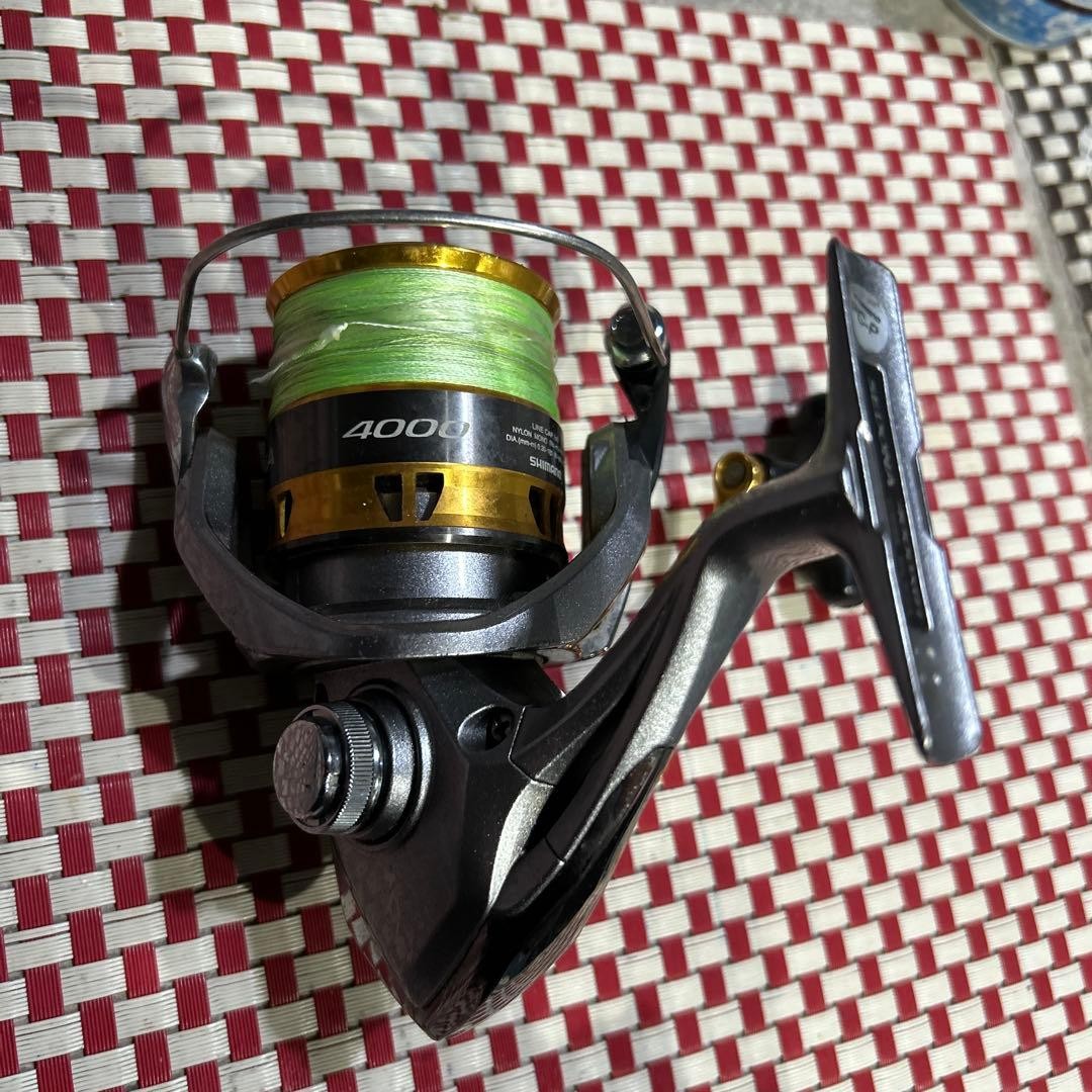 Sedona 4000 Spinning Reel Silver/Gold with Green Line Used