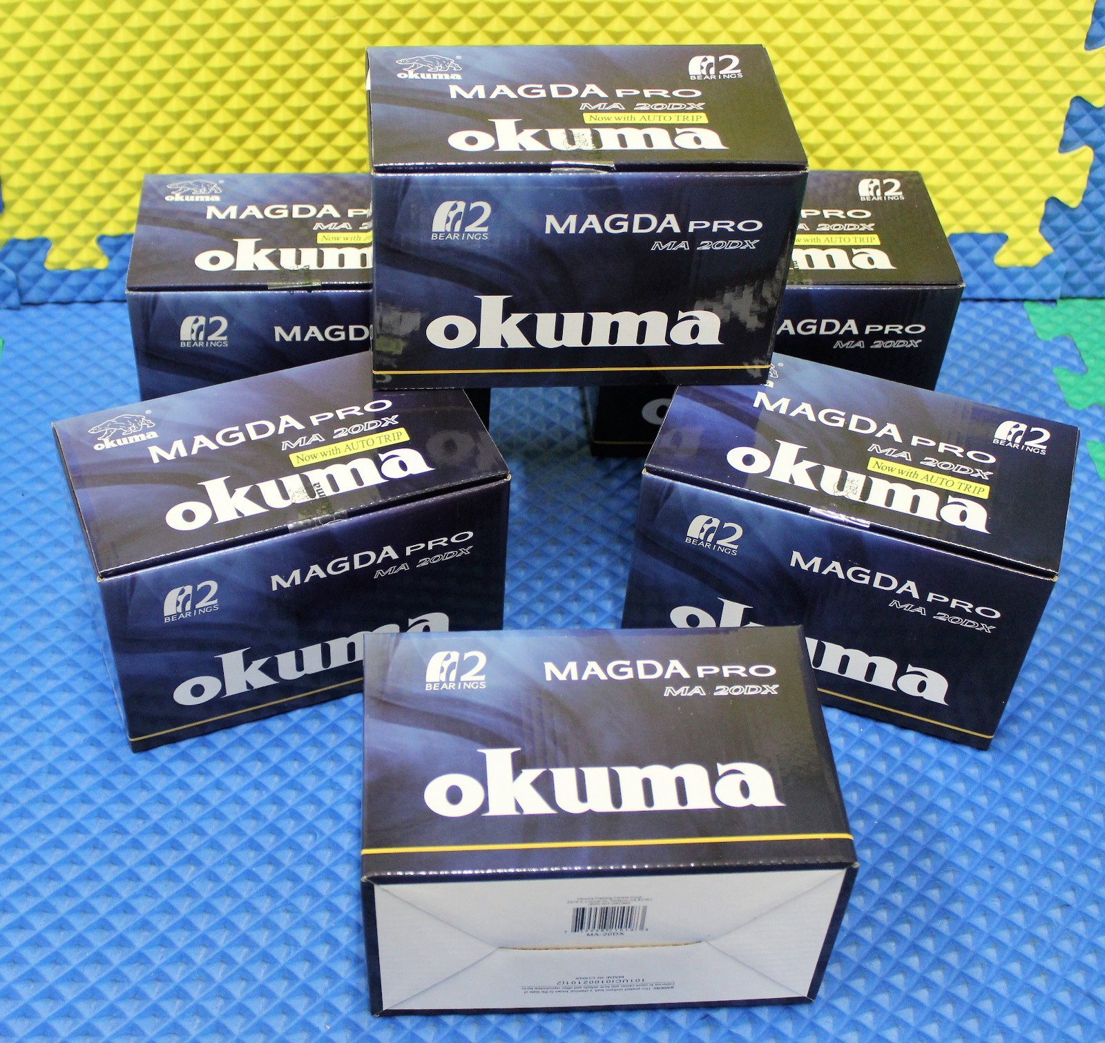 Okuma Magda Pro 2BB Line Counter Trolling Reel With Auto Trip MA 20DX 6-Pack