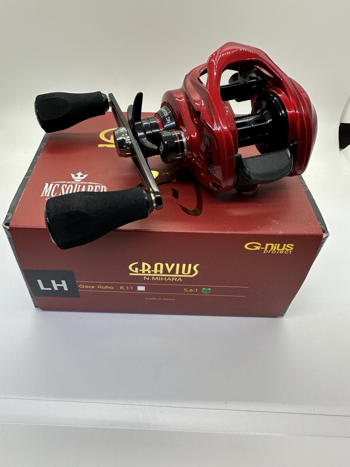 RARE G-nius project GRAVIUS SAMURAI 5.6 Left Handle Baitcasting Reel US SELLER