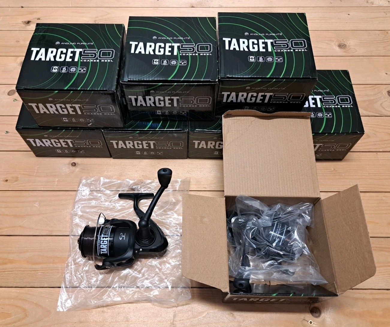 €17.99 / Piece – NGT Target 50 Fishing Reel(s) Allround Reel(s) + Line NEW Original Packaging