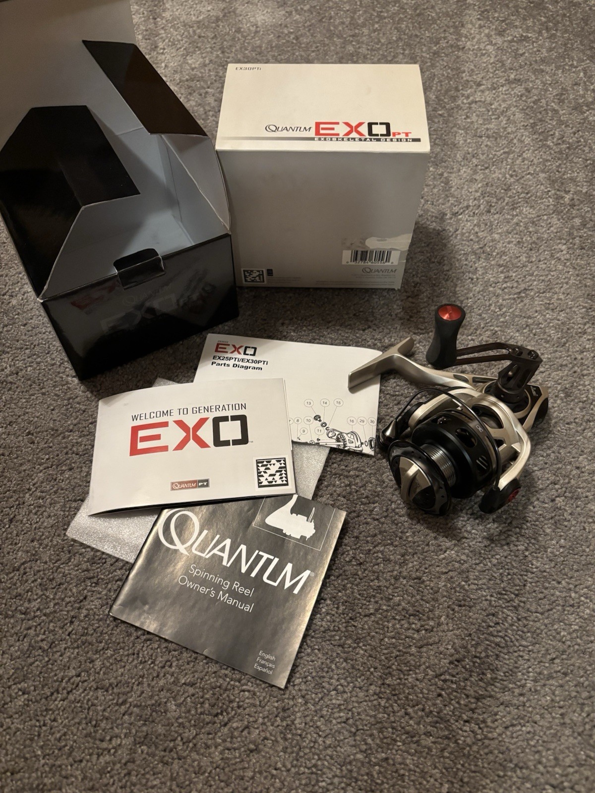 quantum exo spinning reel EX30 PT