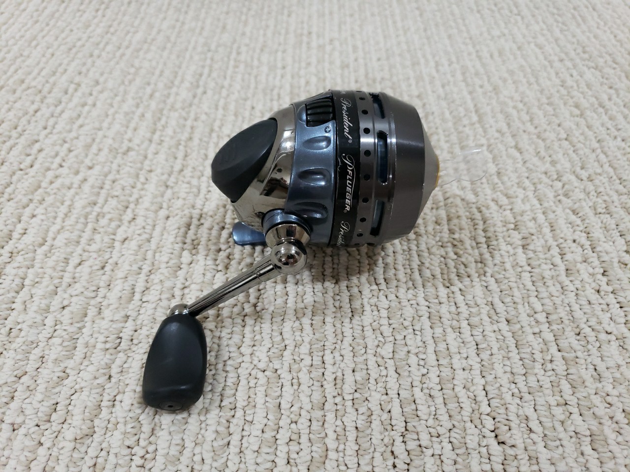 Pflueger President Spincast Reel, Size 10, R/L, 5 Ball Bearings, New Line, Excel