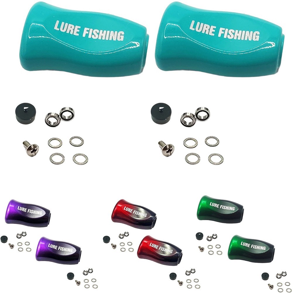 Black purple gradient carbon fiber knob for DAIWA For SLP 32.9×20.5mm 4.9g