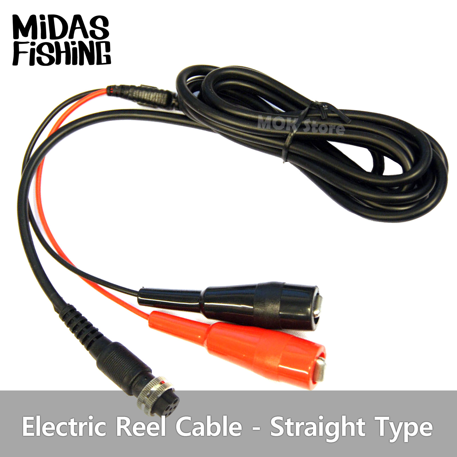 Midas Electric Reel Power Cord Cable For Daiwa Tanacom Shimano Leobritz Seaborg