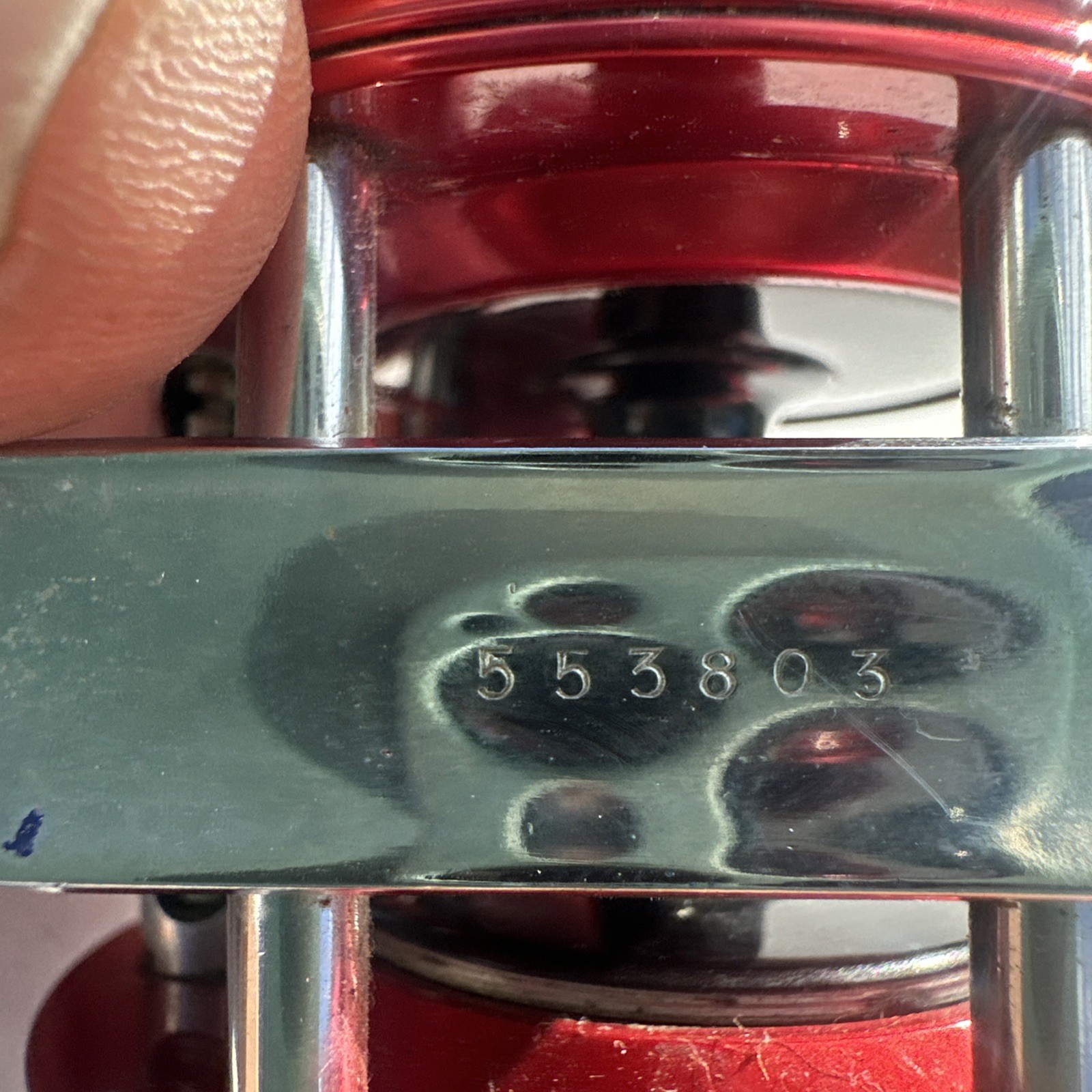 VTG Abu Garcia Ambassadeur No 5000 Red 4 Screw Reel Sweden 553803 Tested Smooth