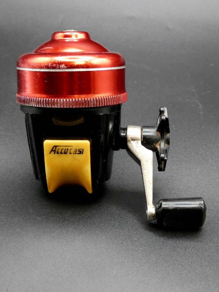 Vintage Johnson Guide 155 Red Fishing Reel Made in the USA