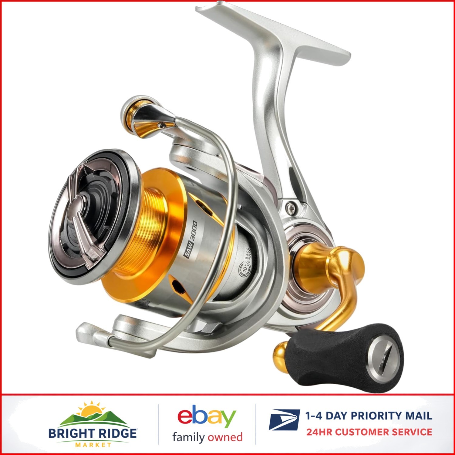 Corrosion-Resistant Fishing Reel 6.2:1 Gear Ratio for Freshwater and Saltwater