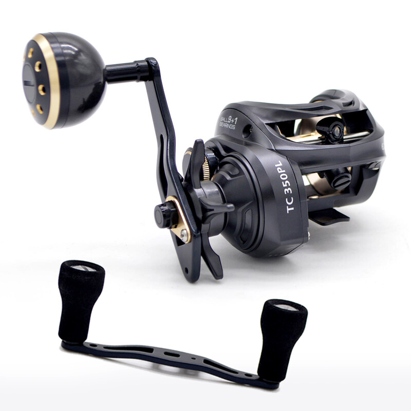 Low Profile Baitcasting Fishing Reel with Spare EVA Grips 33LB Carbon Drag 6.3:1