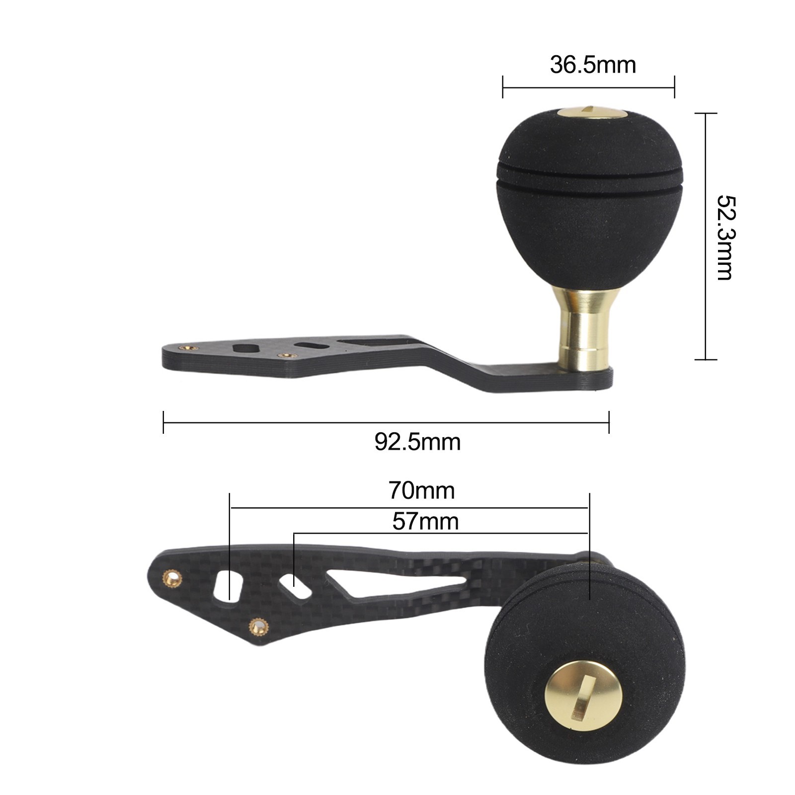 Fishing Reel Handle with EVA Knobs Carbon Arm for For DAIWA Replacement