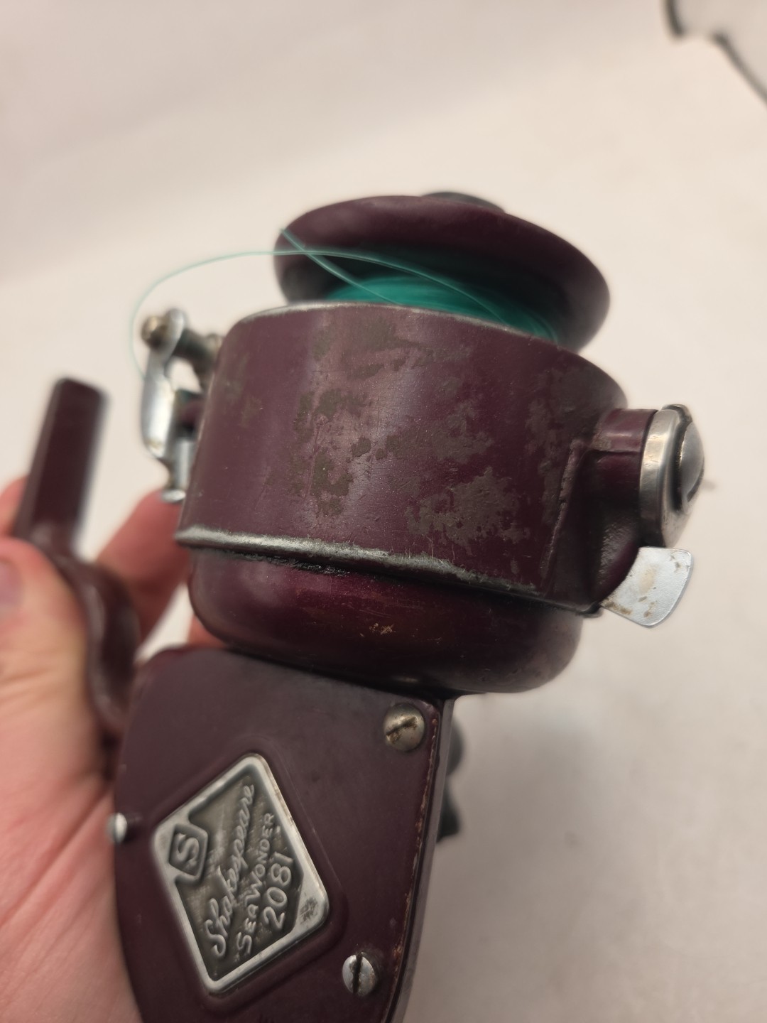 Vintage Shakespeare Sea Wonder 2081 Open Face Spinning Reel Fishing Purple Good