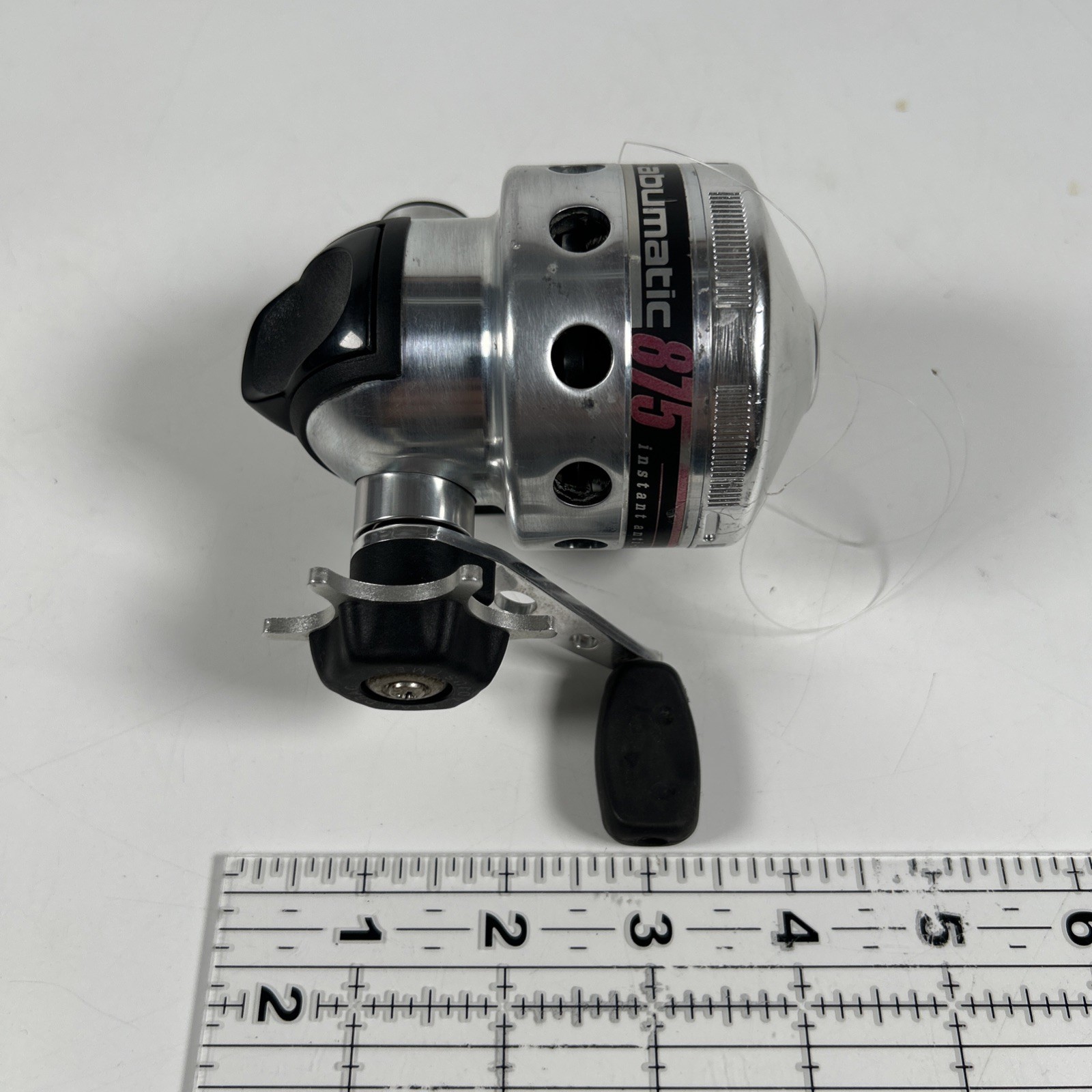 VTG Abu Garcia Abumatic 875 Spincast Reel instant anti-reverse Silver & Black