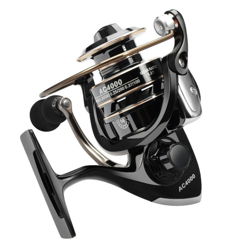 Spinning Fishing Reel 5.2:1 Freshwater Saltwater 12BB Metal Left Right Hand Reel