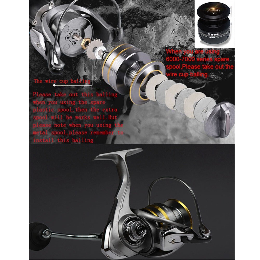 Double Spool Fishing Reel 5.5:1 Gear Ratio Spinning/Casting Reel Fishing Tackles